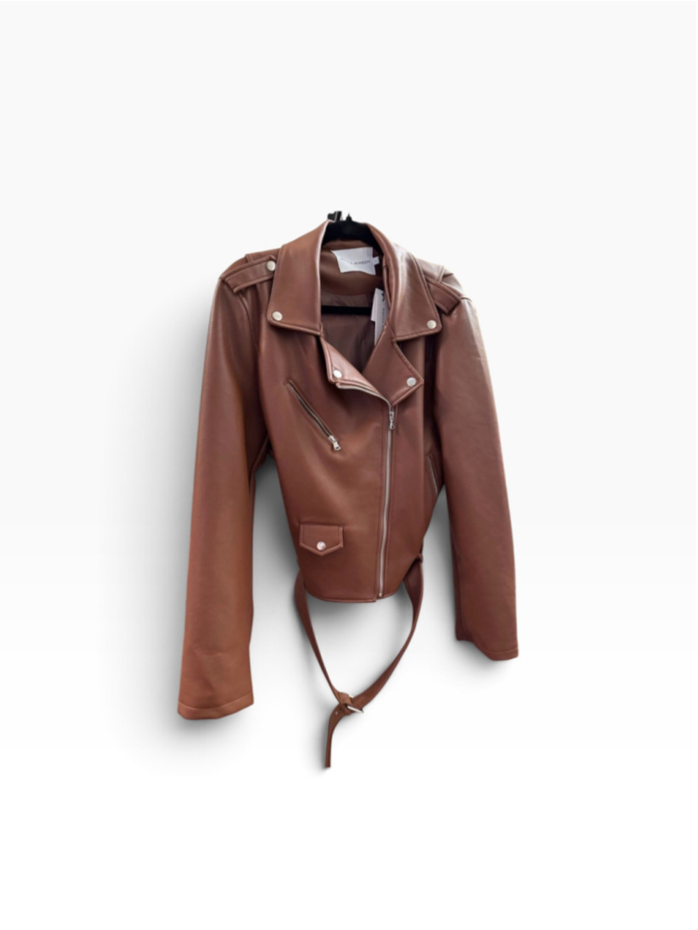 Rebecca Minkoff Faux Leather Moto Jacket NWT - Picture 2 of 4
